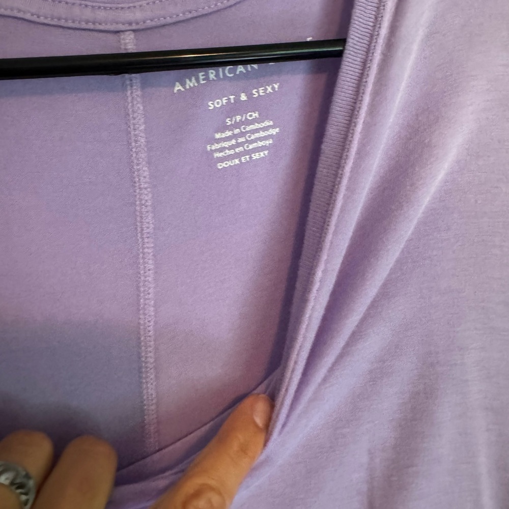 American Eagle Outfitters Purple Sleeveless Tank Top